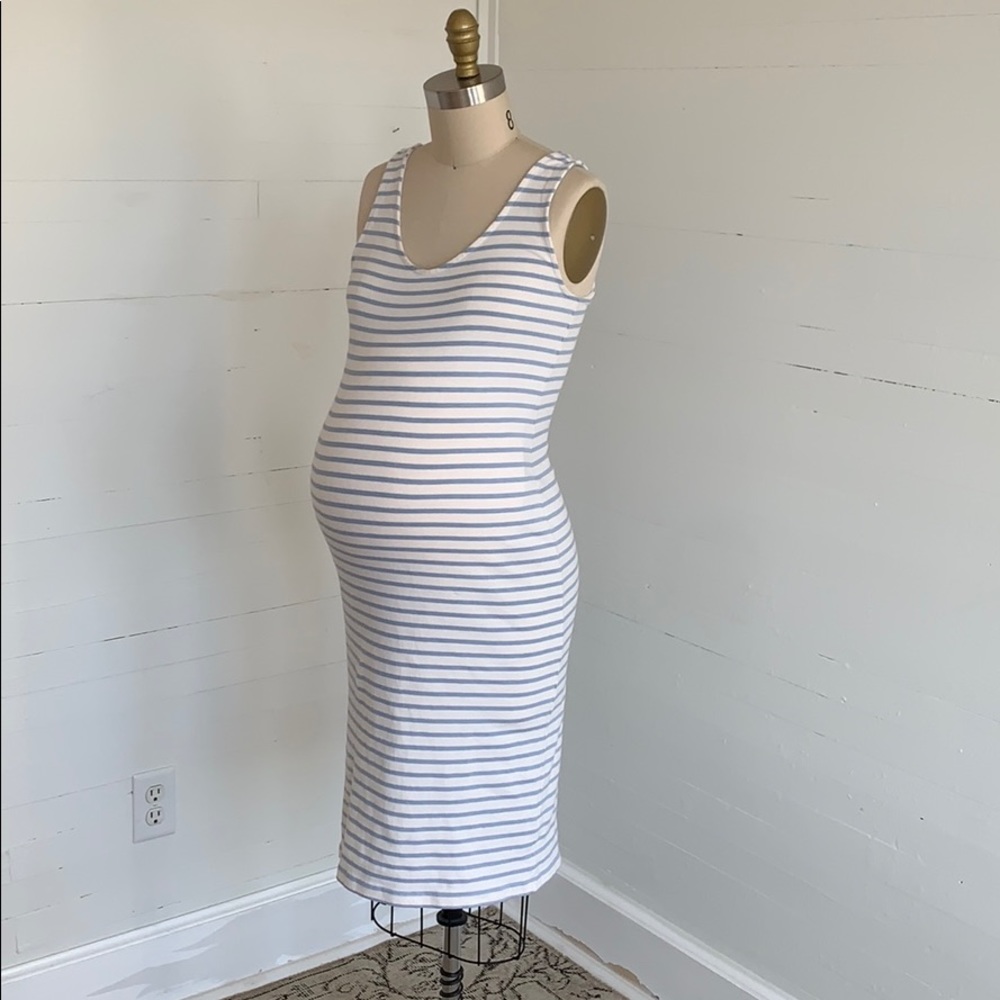 Hatch Stripe Midi Dress